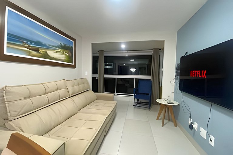 Apto beira-mar com piscina e vista paradisíaca