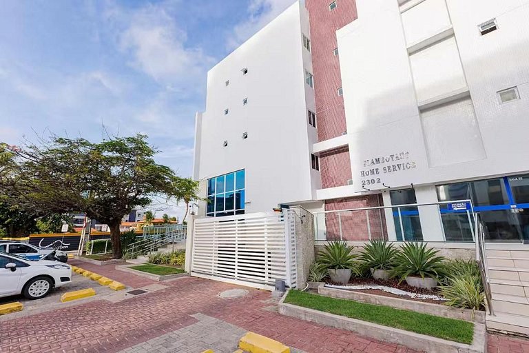 Apto Pé na Areia, Frente Mar 2 Quartos de Frente Para os Cor