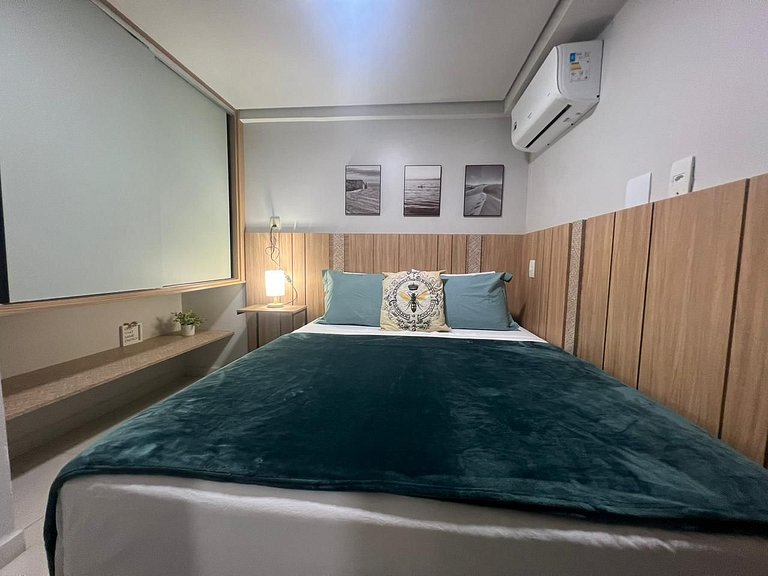 Apto Pé na Areia, Frente Mar 2 Quartos