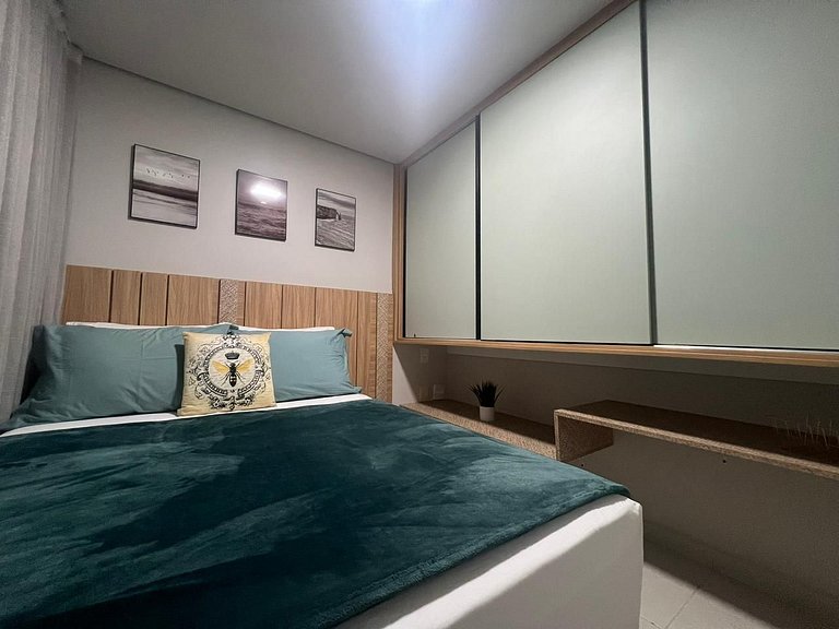 Apto Pé na Areia, Frente Mar 2 Quartos