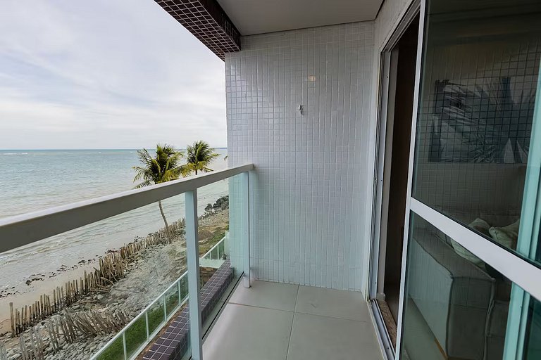 Apto Pé na Areia, Frente Mar 2 Quartos