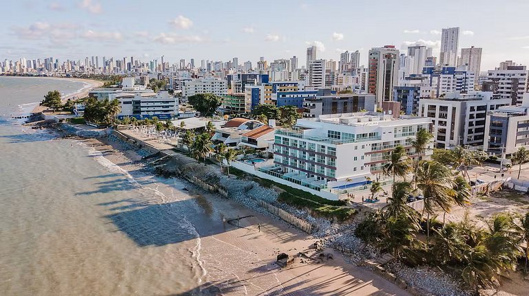 Apto Pé na Areia, Frente Mar 2 Quartos