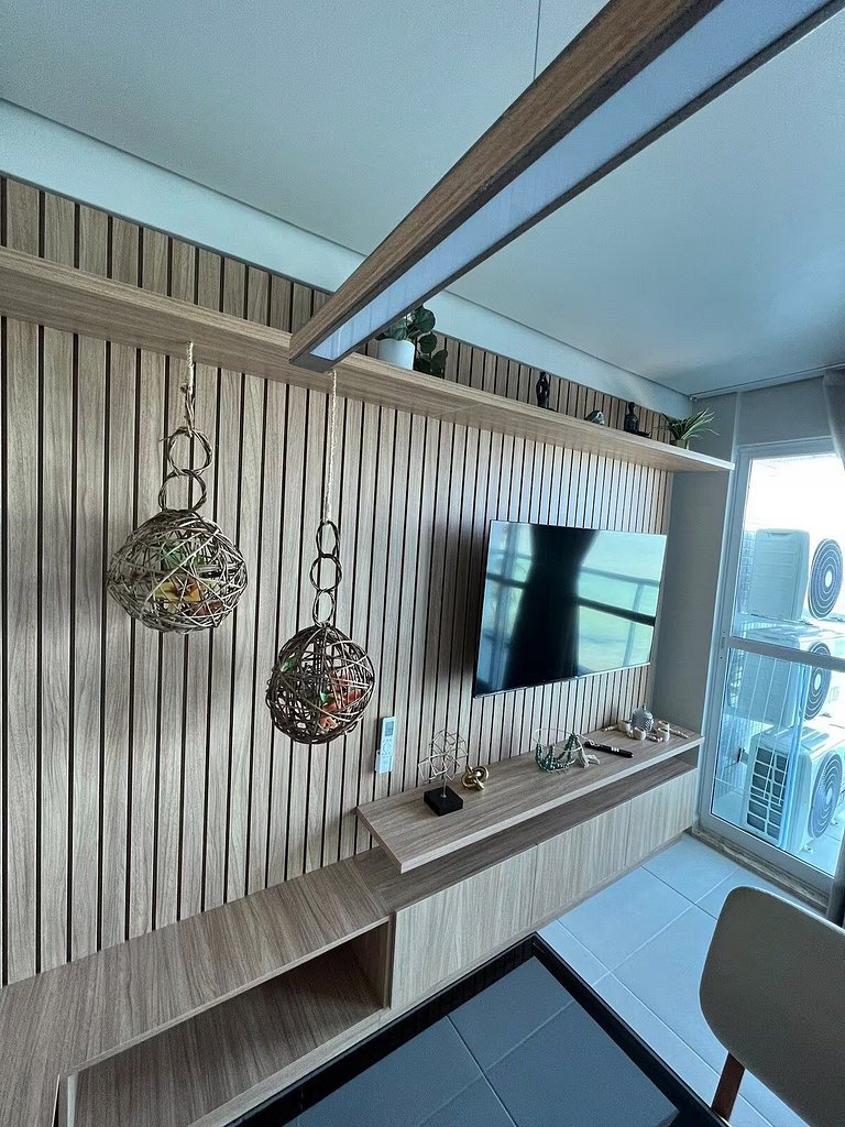 Apto Pé na Areia, Frente Mar 2 Quartos