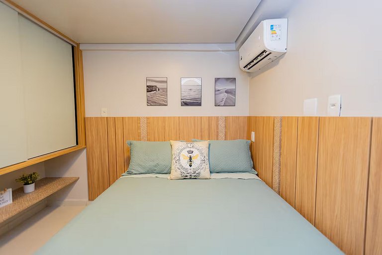 Apto Pé na Areia, Frente Mar 2 Quartos