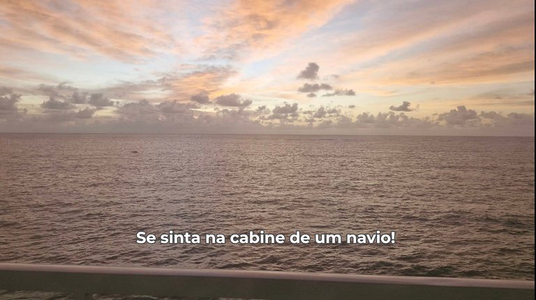 Apto Pé na Areia, Frente Mar 2 Quartos