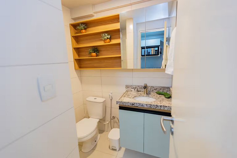 Apto Pé na Areia, Frente Mar 2 Quartos