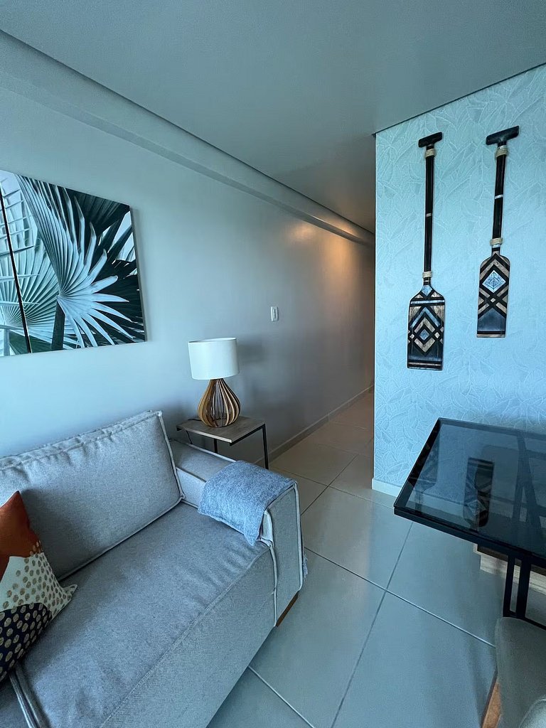 Apto Pé na Areia, Frente Mar 2 Quartos