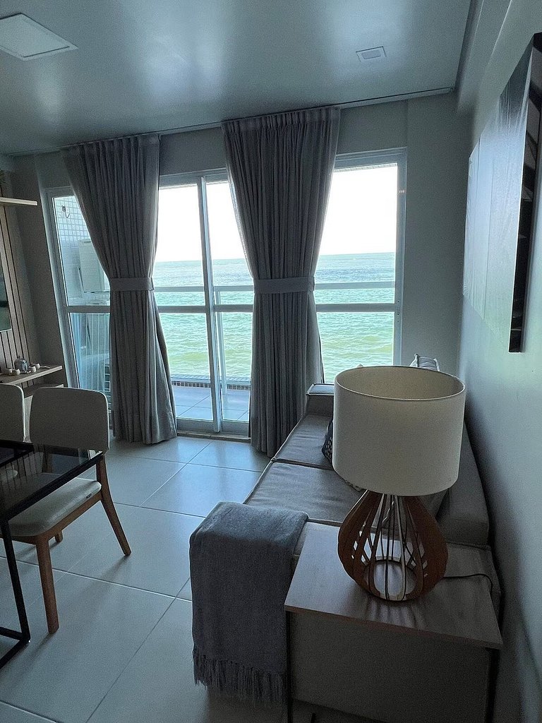 Apto Pé na Areia, Frente Mar 2 Quartos