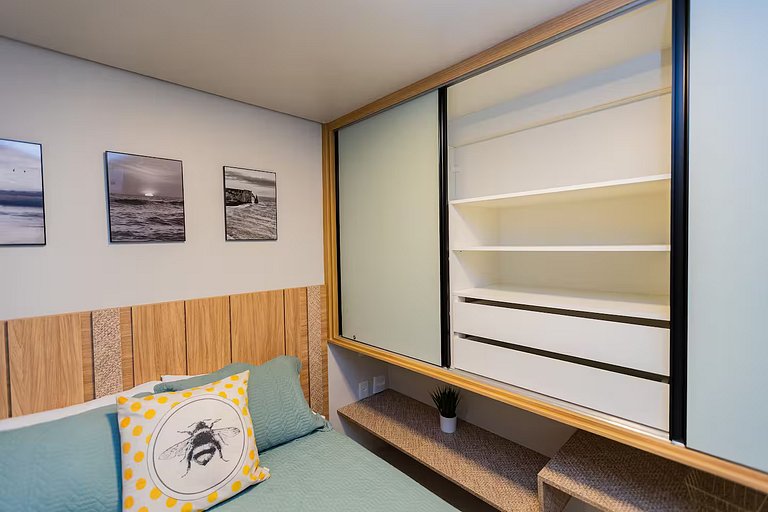 Apto Pé na Areia, Frente Mar 2 Quartos