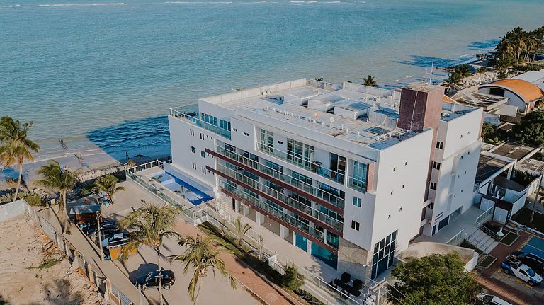 Apto Pé na Areia, Frente Mar 2 Quartos